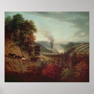 Poster Vista matinal de Coalbrookdale, 1777