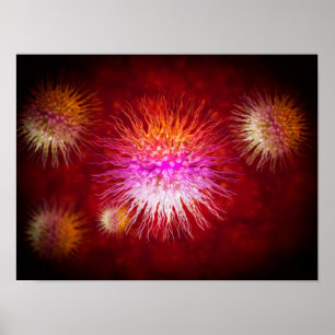 Pôster Vista microscópica de Dendrimers 1