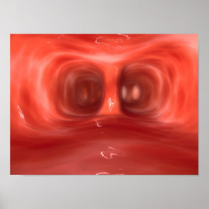 Pôster Vista microscópica dentro dos pulmões humanos