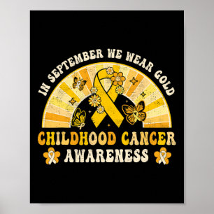 Poster Vista o guerreiro Dourado da consciência do Cancer