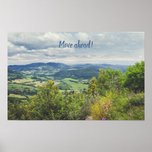Poster Vista pacífica da montanha