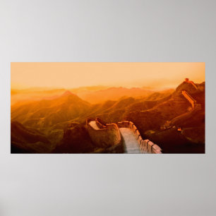 Poster Vista panorâmica da Grande Muralha, China