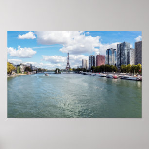 Poster Vista panorâmica do Front de Seine - Paris, França