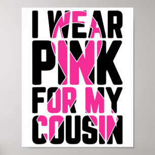 Poster Vista Rosa Para Meu Primo Cancer Sensibilização Su