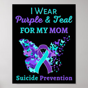 Poster Vista Roxo E Teto Para A Prevenção Do Suicídio Da