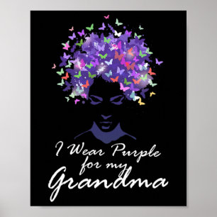 Poster Vista Roxo Para Minha Avó Apoiar Alzheimerheimer