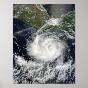 Pôster Vista satélite da tempestade tropical Darby