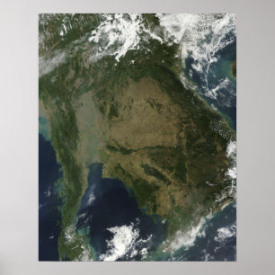 Poster Vista satélite de Indochina