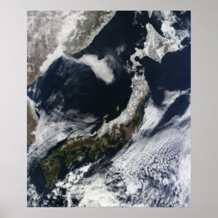 Pôster Vista satélite de Japão