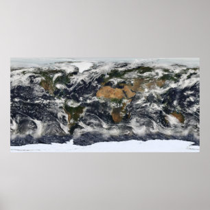 Poster Vista satélite detalhada da terra