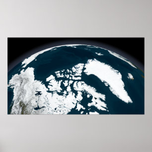 Pôster Vista sobre Greenland e o oceano ártico