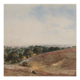 Pôster Vista sobre South Downs - John Martin