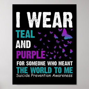 Poster Vista Teal E Roxo Para Alguém Que Quer Dizer O Tra