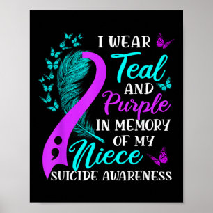 Poster Vista Teal Purple Em Memória Do Meu Soberano Suicí