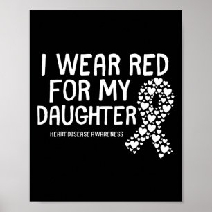 Poster Vista Vermelho Para Minha Filha, Criança, Dor Card