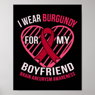 Poster Visto Burgundy Para Aneurismo Do Cérebro Namorado