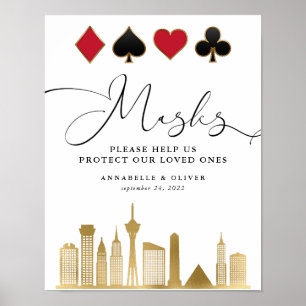 Poster Visto De Casamento Um Destino De Máscara Las Vega