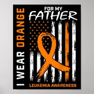 Poster Visto Laranja Pai Padre Leucemia Consciência Ameri