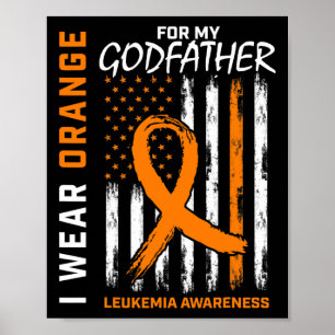 Poster Visto Laranja Para O Poderoso Padrão, Leucemia, Co