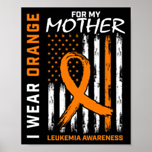 Poster Visto Mãe Laranja Mãe Leucemia Consciência America