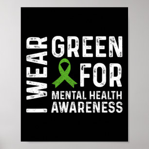 Poster Visto Verde Para Sensibilização Para A Saúde Menta