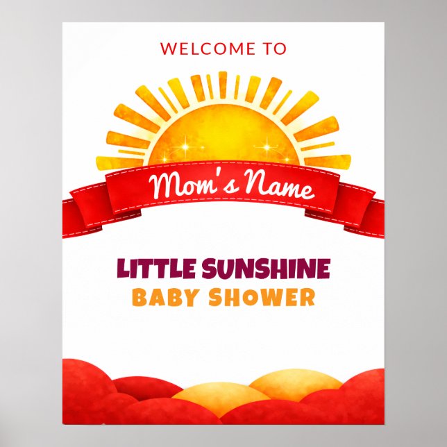 Poster Visual de Parede para Quarto de Bebê Amanhecer Sua (Frente)