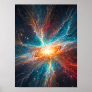 Poster Visualização do big bang no espaço