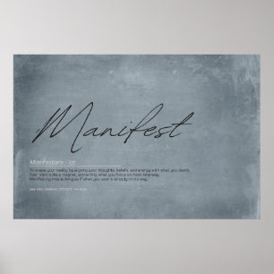 Poster Visualizar, Criar, Manifesto: Arte Inspiradora