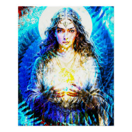 Pôster Visuelle Fraktale Vision einer Wahrsagerin