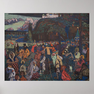 Poster Vitalidade Abstrata, Wassily Kandinsky Vida Colori