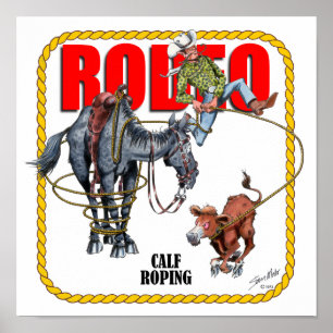 Poster Vitela Roper do rodeio