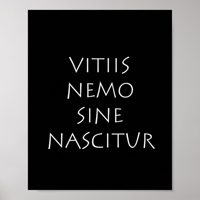 Poster Vitiis nemo sine nascitur (Frente)