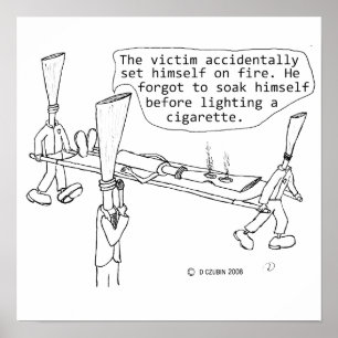 Poster Vítima de Burn Cigarro