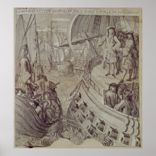 Poster Vitória do marinho de Louis XIV