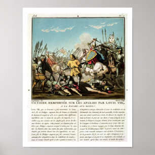 Pôster Vitória ganhada sobre o inglês por Louis VIII (1