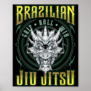 Poster Vitória no Rolamento de Pegada de Jiu Jitsu - Drag
