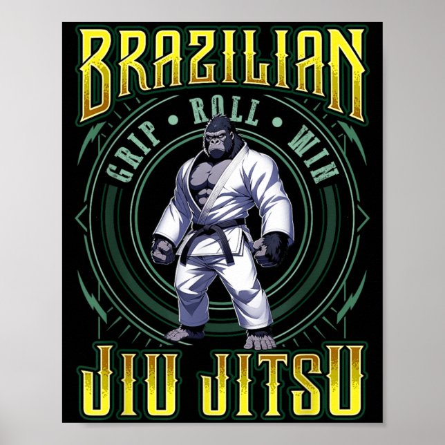 Poster Vitória no Rolamento de Pegada de Jiu Jitsu - Gori (Frente)