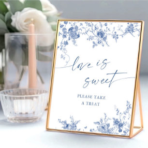 Poster Vitoriano Dusty Blue French Garden Love é doce