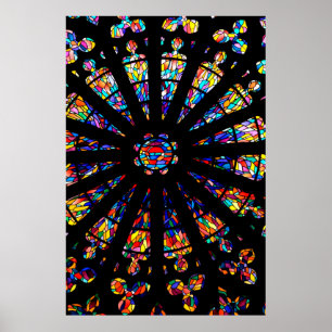 Poster vitrinas coloridas da igreja