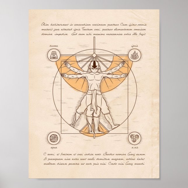 Poster Vitruvian Aang (Frente)
