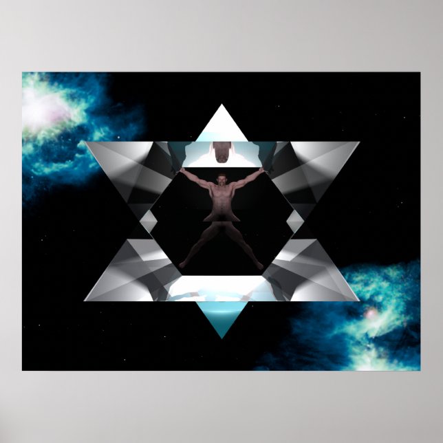 Poster Vitruvian Merkaba - GRANDE (Frente)