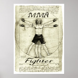 Pôster Vitruvian MMA Man