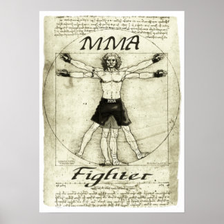 Pôster Vitruvian MMA Man