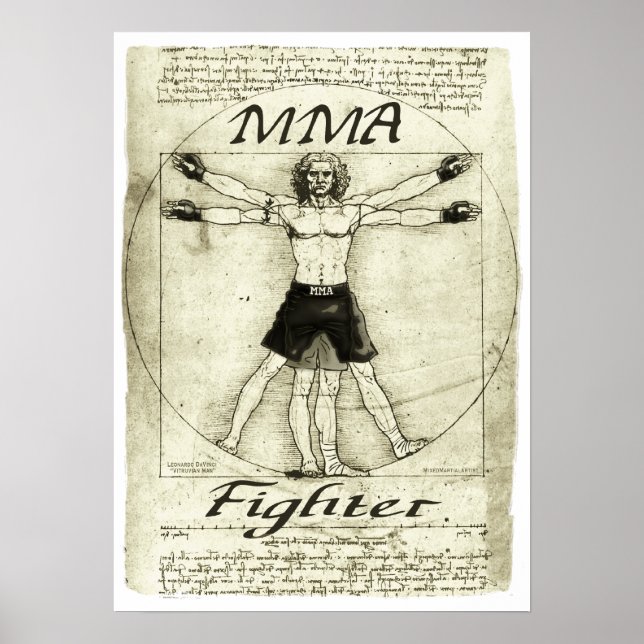 Pôster Vitruvian MMA Man (Frente)