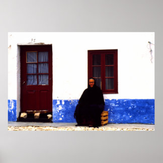Pôster Viúva, Nazarre, Portugal