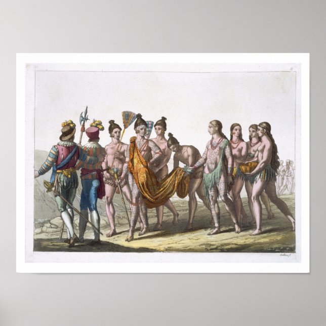 Pôster Viúvas Nativas Americanas Aproximam-se do Chefe de (Frente)