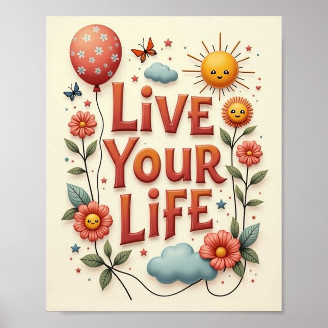 Poster Viva a sua vida (Frente)