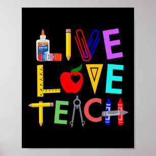 Poster Viva Amor Ensine Professor Divertido Perfeito Ck P