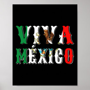 Poster Viva Bandeira do México Para o Dia da Independênci