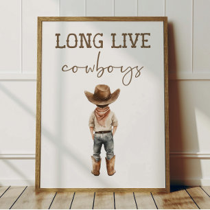 Pôster Viva Cowboys Crianças Adesivos Quarto Decor